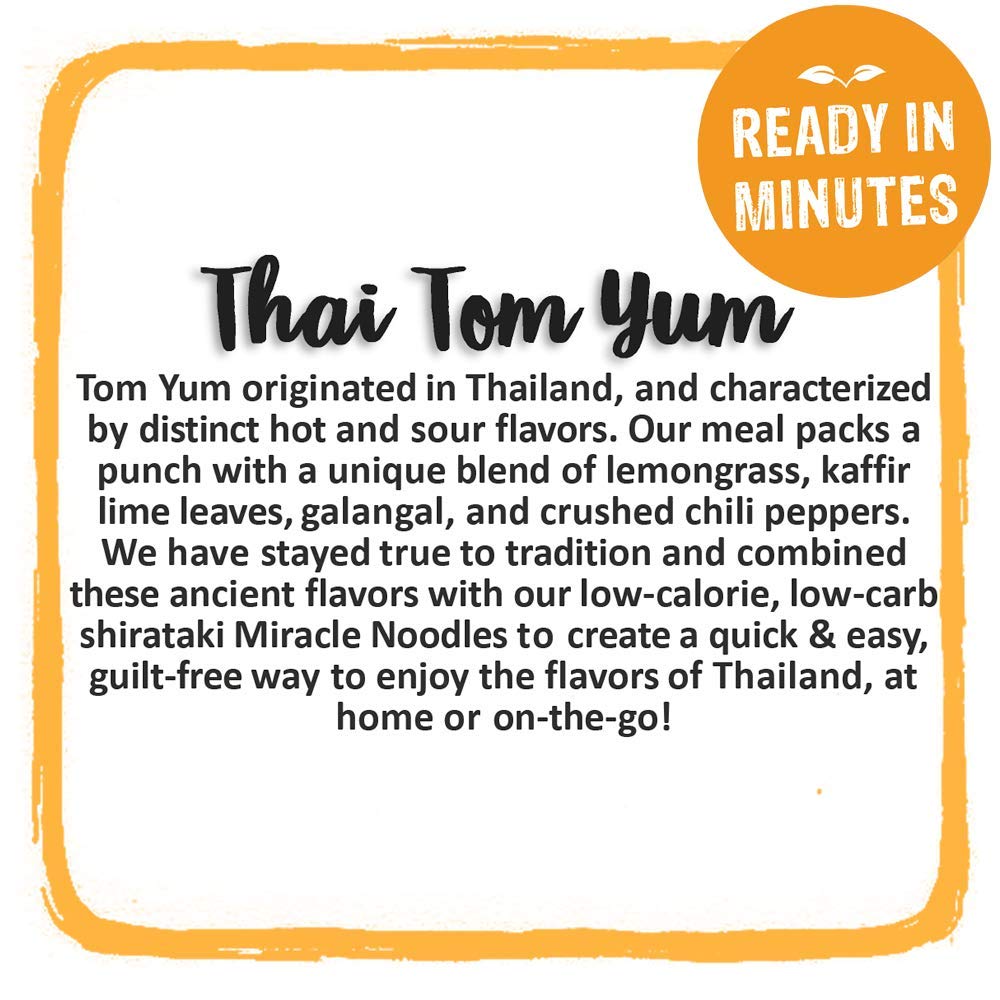 Miracle Noodle Ready-To-Eat Meal Thai Tom Yum Soup, 0.56 Lb
