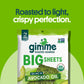 Gimme - Sea Salt & Avocado Oil - Big Sheets - Organic Roasted Seaweed Sheets - Keto, Vegan, Gluten Free- Healthy On-The-Go Snack