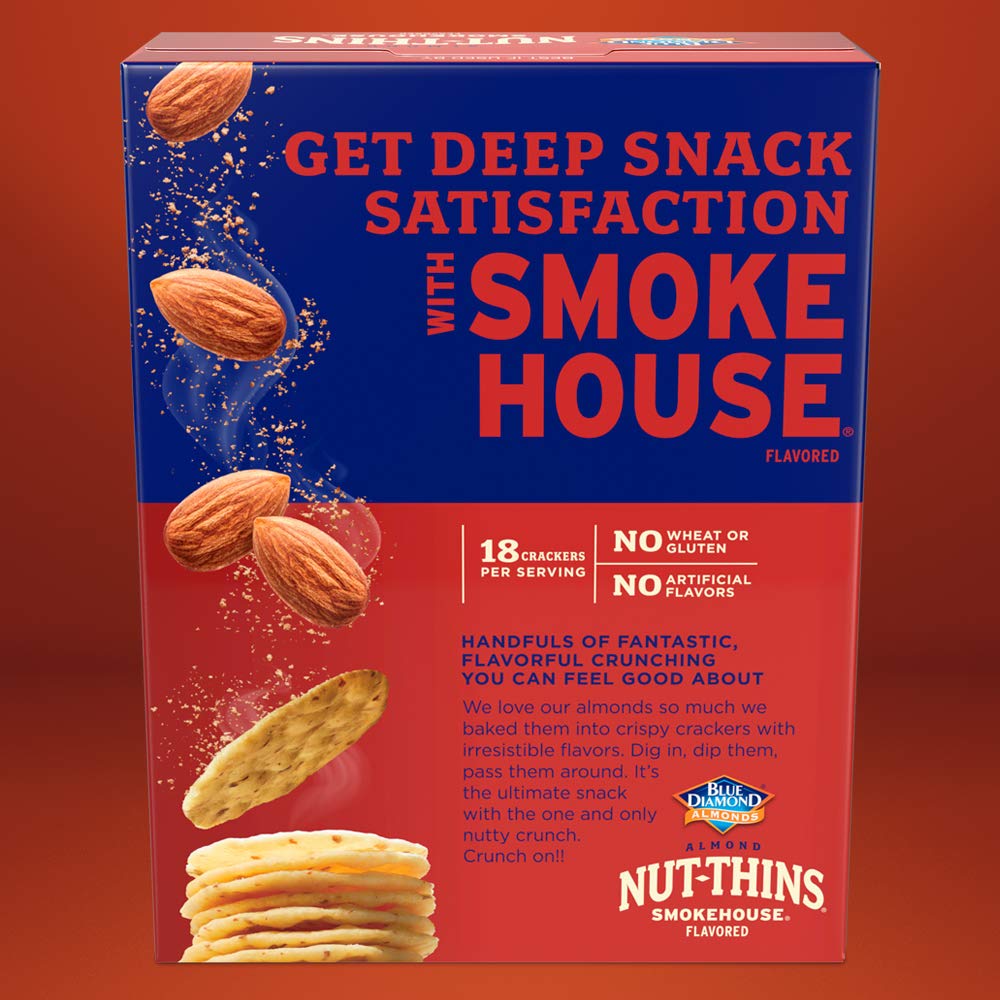 Blue Diamond Almonds Nut-Thins  Er Crisps, Smokehouse, 4.25 Ounce (Pack Of 12)