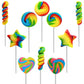 Fruidles Swirl and Twist Rainbow Lollipop Mix, Assorted Flavors, 12 Count, Individually Wrapped Party Favors