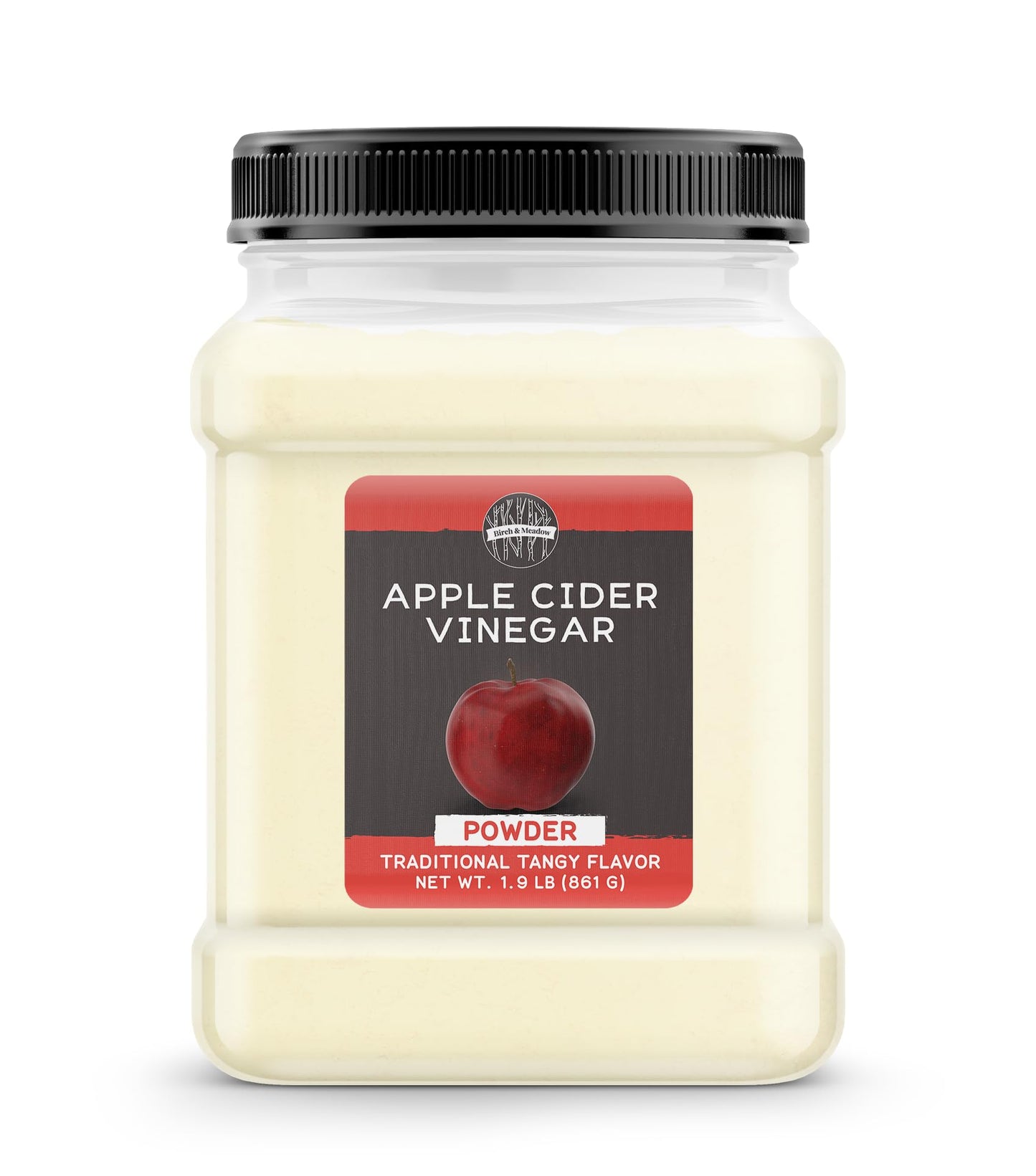 Birch & Meadow Apple Fruit Beverage Vinegar Powder  1.9 Lbs  Cooking & Baking  Dry Vinegar  Tangy Flavor