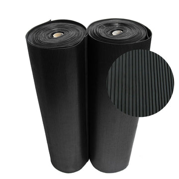 Rubber-Cal 03_167_W_Rc_04 Ramp Cleat Non-Slip Outdoor Rubber Floor Mats, 0.13 Inch Thick X 3Ft X 4Ft, Black
