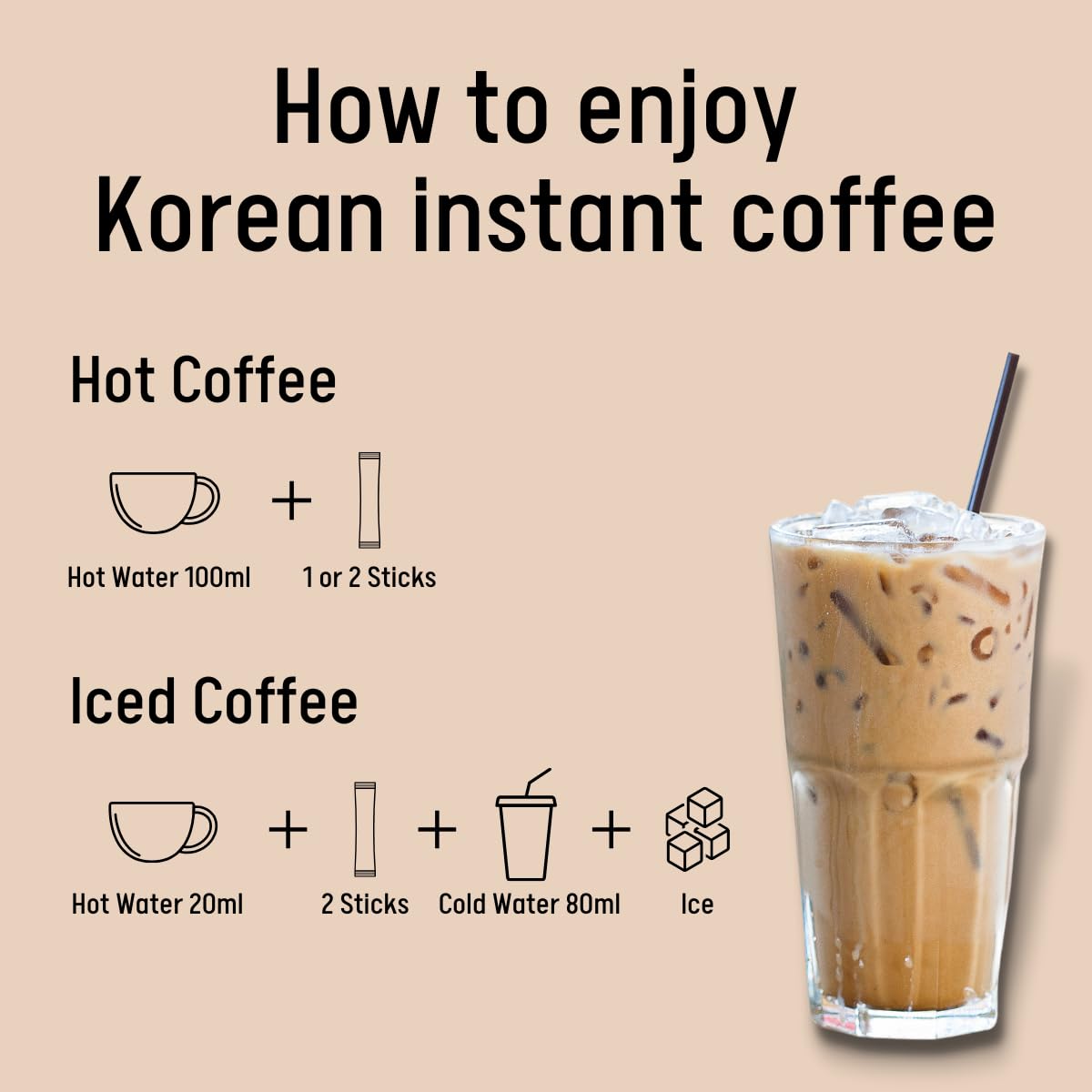 Korean Instant Coffee Mix - 50 Packets  2 Flavors - Maxim Original & Mocha Gold Mild  3-in-1 Coffee Sticks  Sweet & Creamy Instant Coffee Variety from Korea