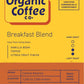 The Organic Coffee Co. Compostable Coffee Pods - Breakfast Blend (36 Ct) K Cup Compatible including Keurig 2.0  Medium Roast  USDA Organic