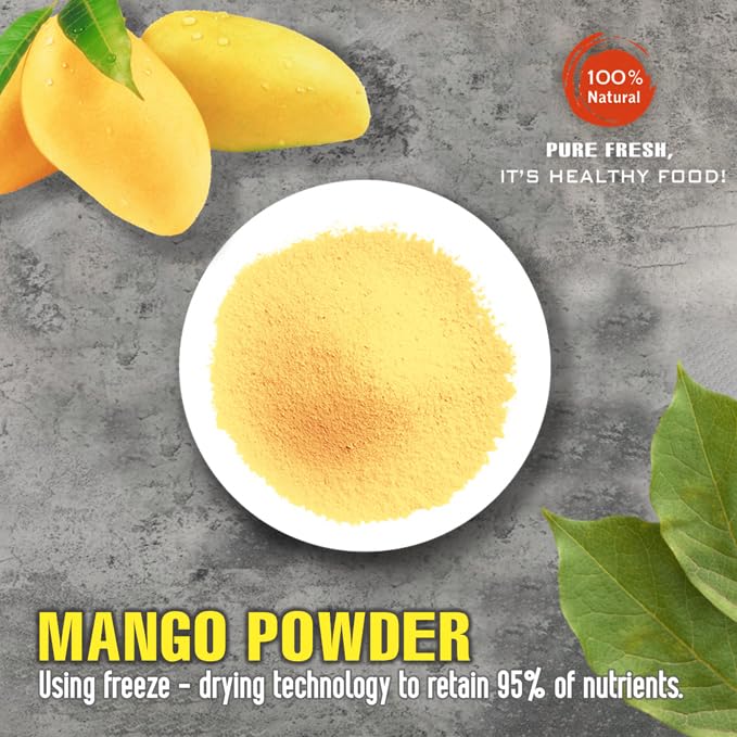 Mango Powder 2.47 Oz (70G) Vietfarmfood: Freeze-Dried Extracted From 100% Pure, Sugar-Free. Used To Mix Mixed Drinks Fresh Fruit