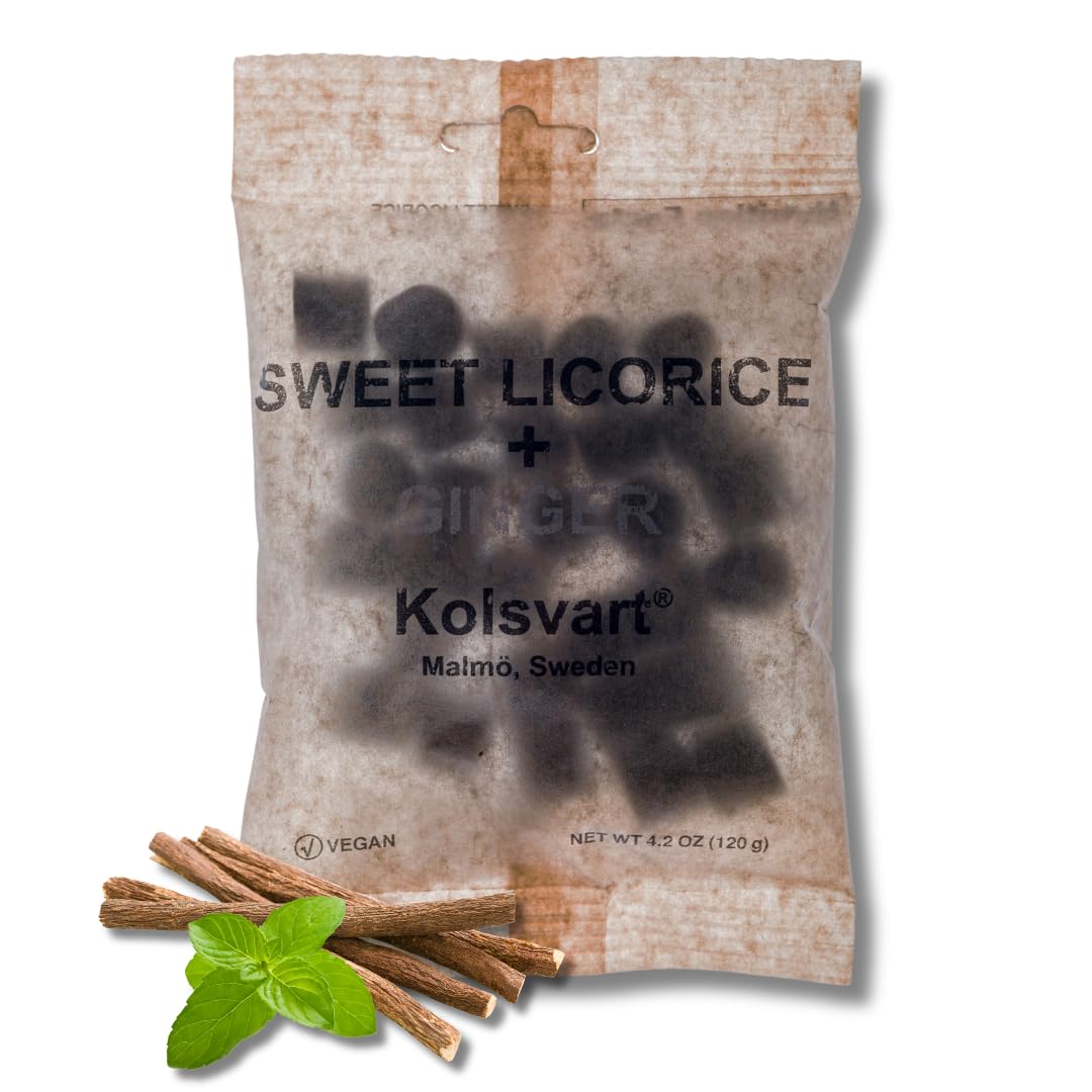 Kolsvart Swedish Candy  Roding Shaped  Classic Shaped Gummy Candy  Vegan  Gluten Free  Sweet & Flavor Blendger Licorice  4.2Oz (1-Pack)