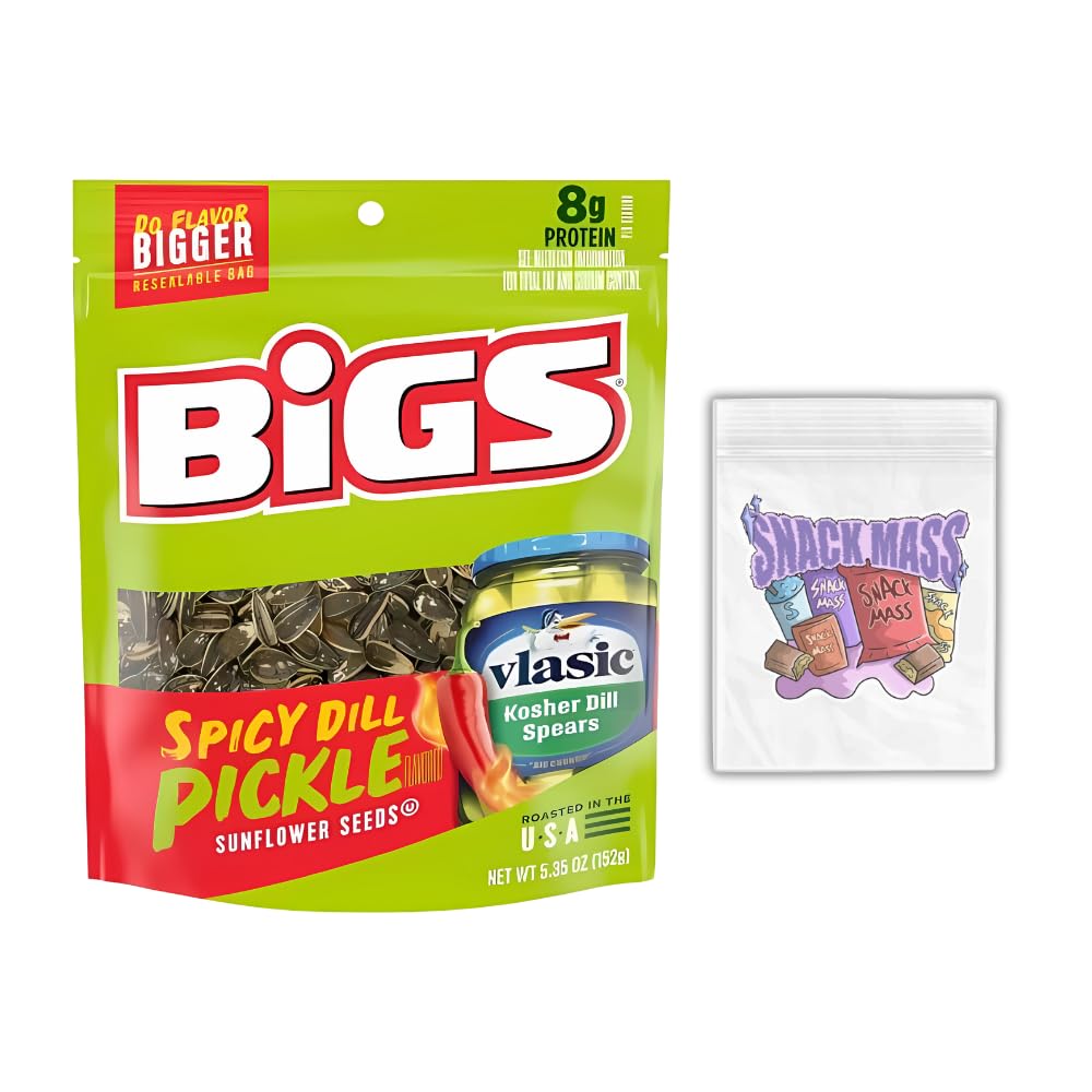 Generic Bigs Spicy Dill Pickle Flavored Sunflower Seeds, 5.35 Oz. Resealable Bag