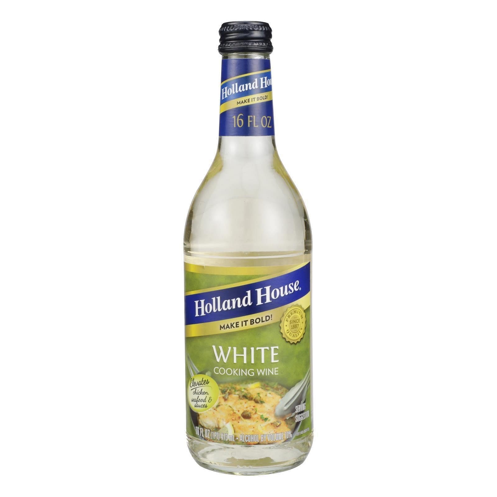 Holland House Cooking Wine White, 16 Fl Oz, Case of 6, Model 072412010045