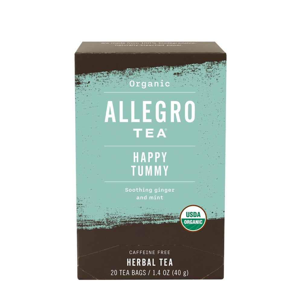 Allegro Tea, Organic Happy Tummy Tea Bags, 20 Ct