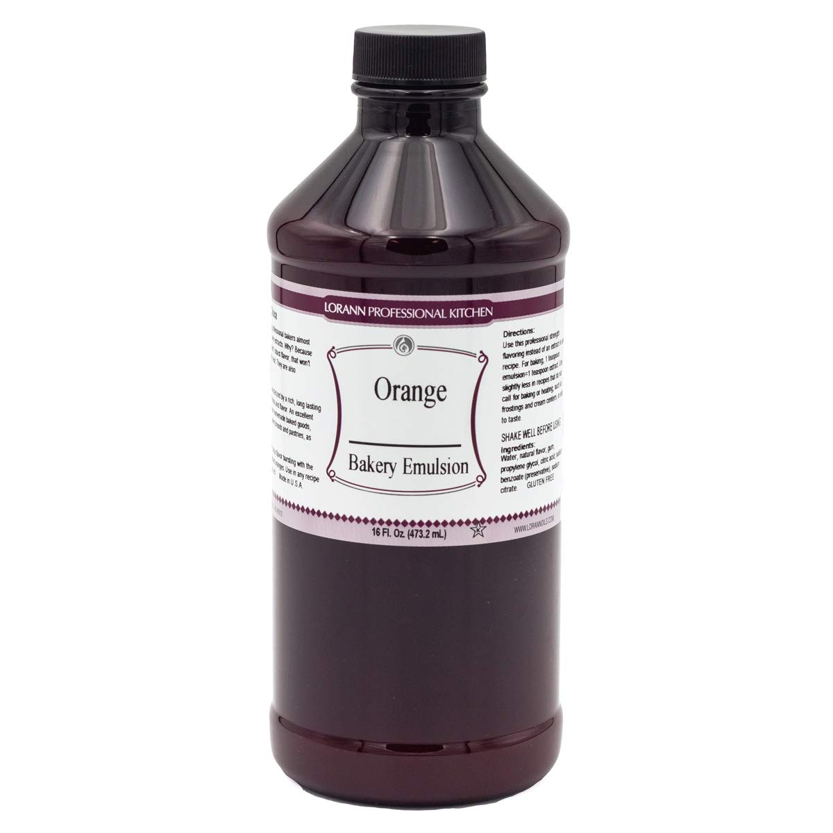 Lorann Orange Bakery Emulsion, 16 Ounce Bottle
