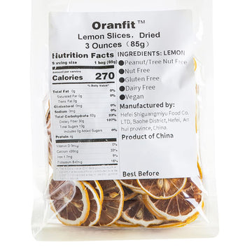 Oranfit Dried Lemon Slices 3Oz/85G(50 To 65 Slices)