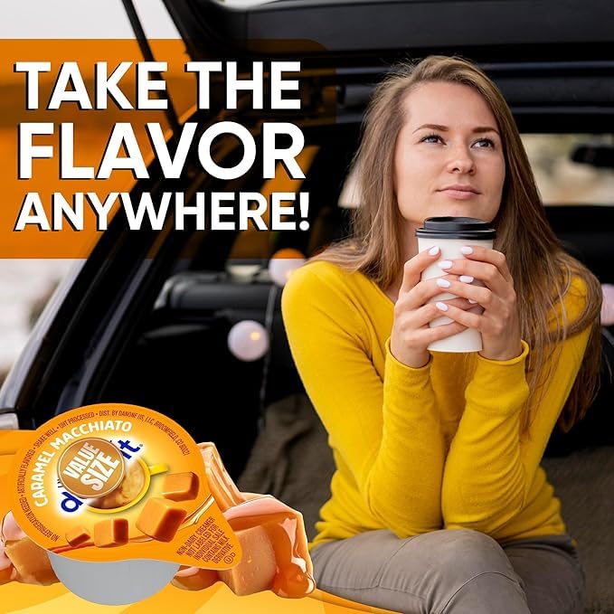 Easypack Coffee Creamer, Delight Caramel Macchiato Creamer Singles, 192 Creamer Singles Included Great For Offices, Restaurants,