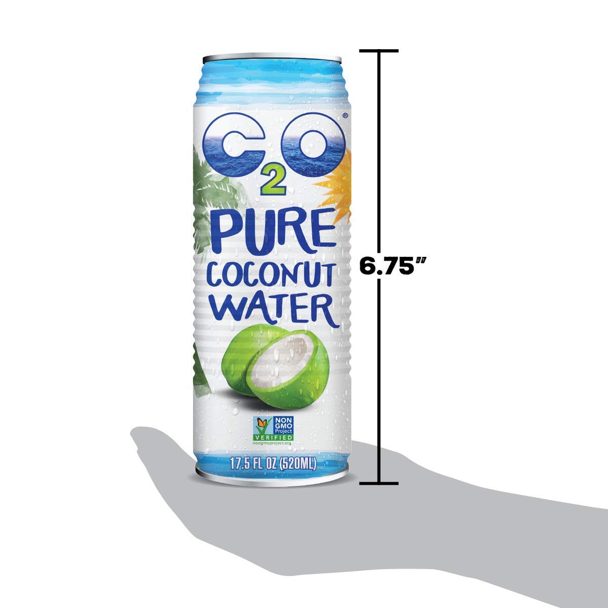 C20, Coconut Wtr Pure, 17.5 Oz, (Pack Of 12)