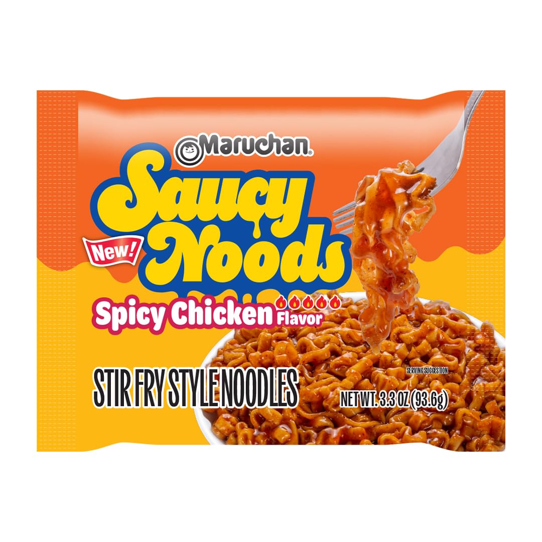 Maruchan Spicy Chicken Ramen Noodles, Stir Fry Style, Bold Korean Sauce, 20 Count, 3.3 Oz.