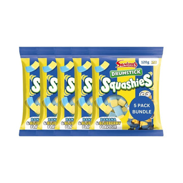 Banana & Blueberry Flavor Sweets - 120g (5 Pack Bundle) | Fruity Flavored Chewy Candy | Imported from the UK