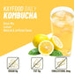 Kayfood Daily Kombucha Powder Tea 5G X 20 Sticks (100G/3.52Oz) With Bottle Sugar Free Diet Tea (Lemon Bottle Set)
