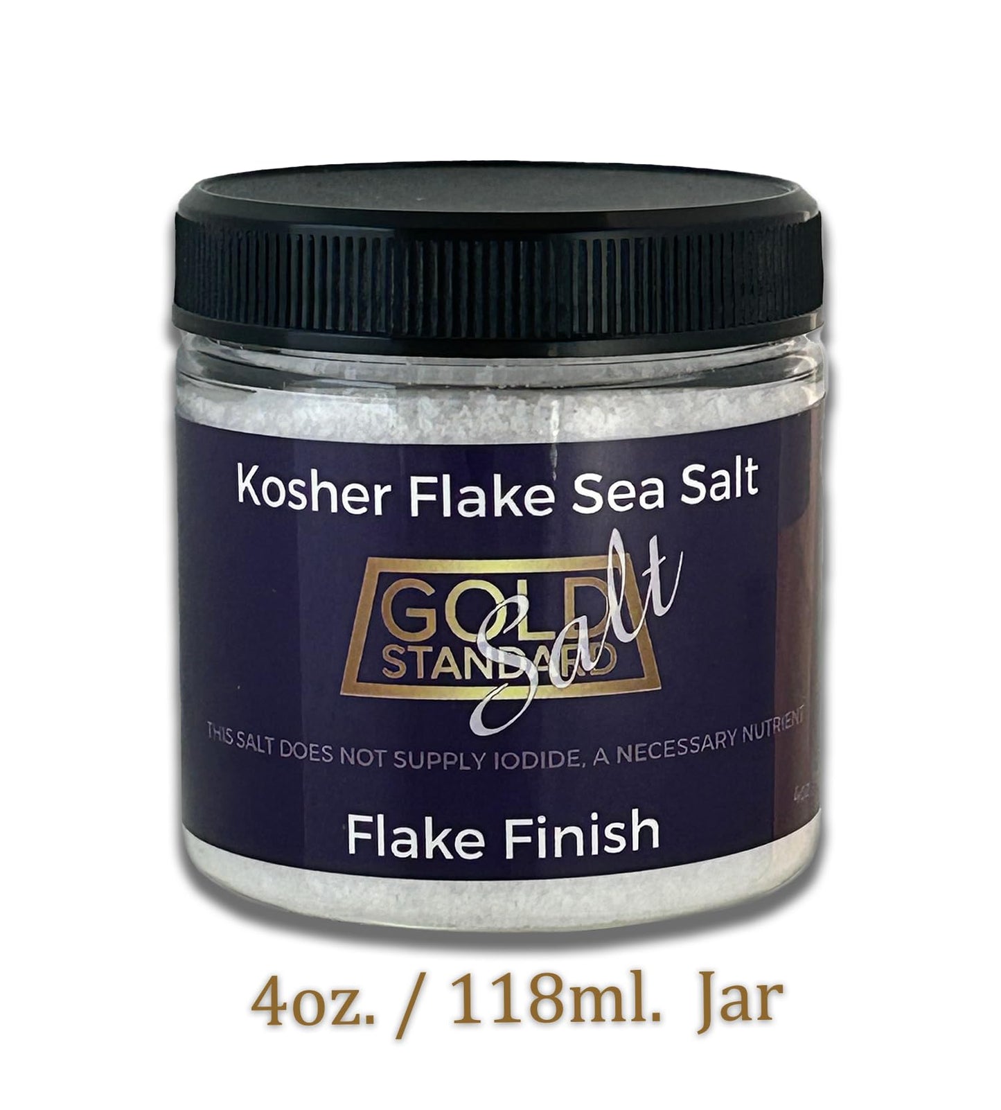 KOSHER CERTIFIED Flake Sea Salt - Flake Finish  Finishing Salt - 4oz