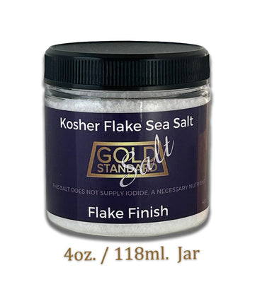 KOSHER CERTIFIED Flake Sea Salt - Flake Finish  Finishing Salt - 4oz