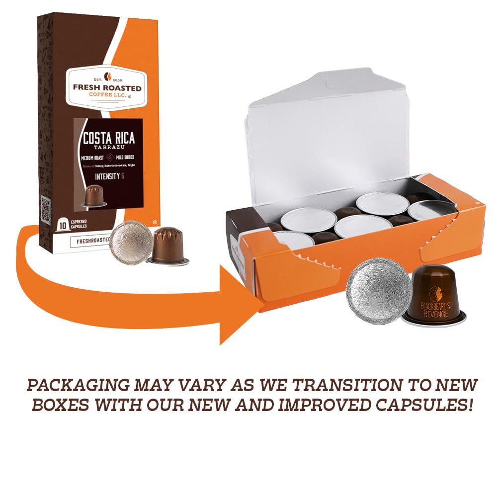 Fresh Roasted Coffee Espresso Pods for Nespresso OriginalLine  Italian Craft Espresso Variety  120 Recyclable Aluminum Capsules