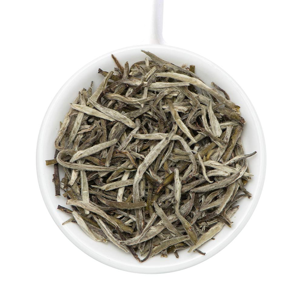 Vahdam, Silver Needle White Tea Loose Leaf (25 Cups/1.76Oz) Gluten Free | Pure Unblended Loose Leaf Tea | Vacuum Sealed | Brew A