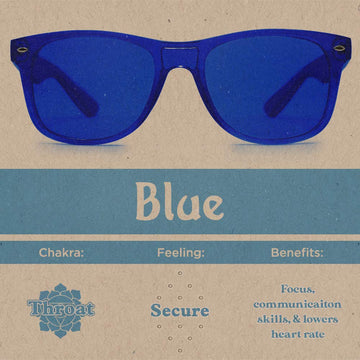 Purple Canyon Blue Color Therapy Mood Glasses Light Therapy Chakra Healing Glasses Chromotherapy Blue Glasses
