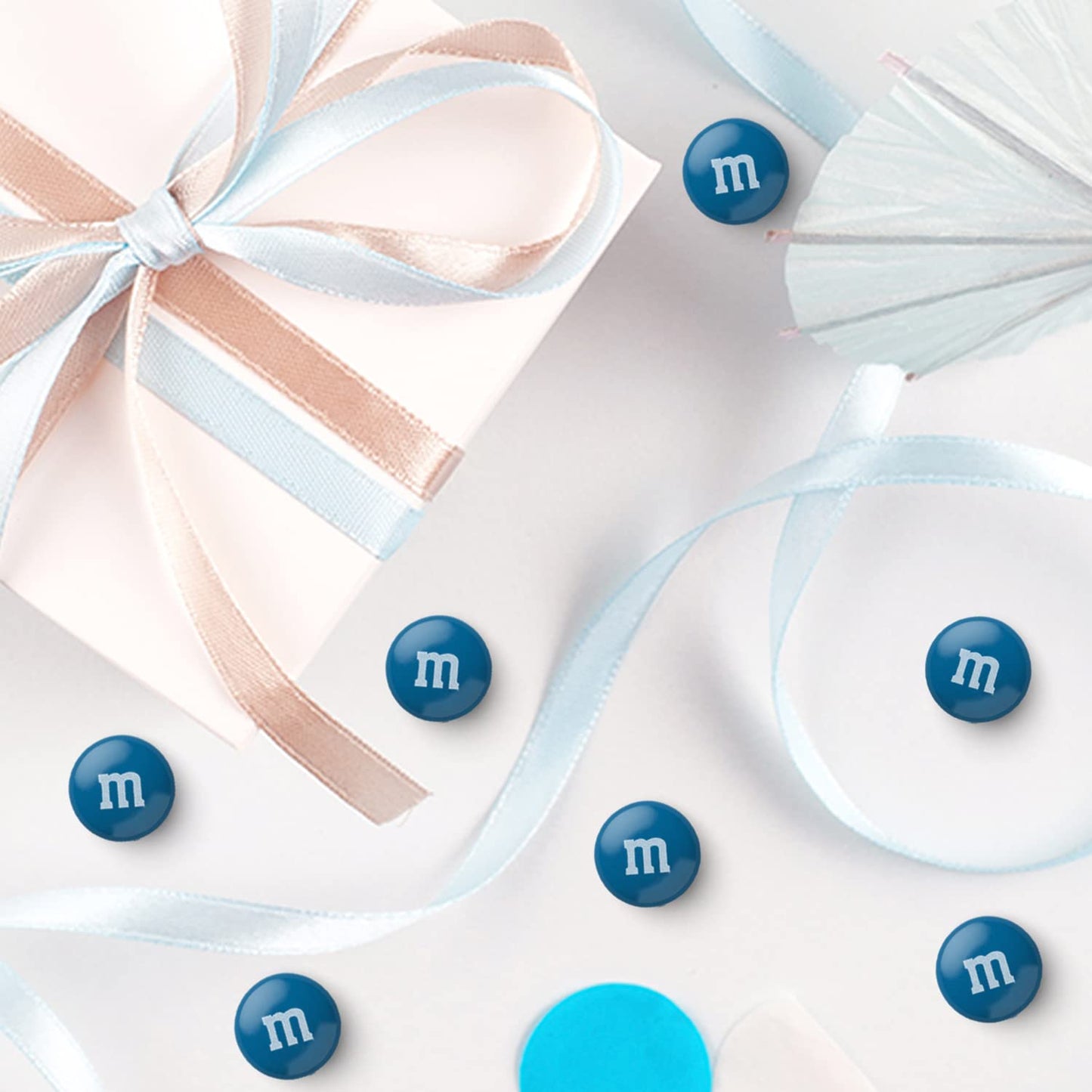 M&Ms World Blue Candy Bulk - Milk Chocolate Candy, 2 Lbs Resealable Pack For Graduation, Wedding, 4Th Of July, Birthdays, Party
