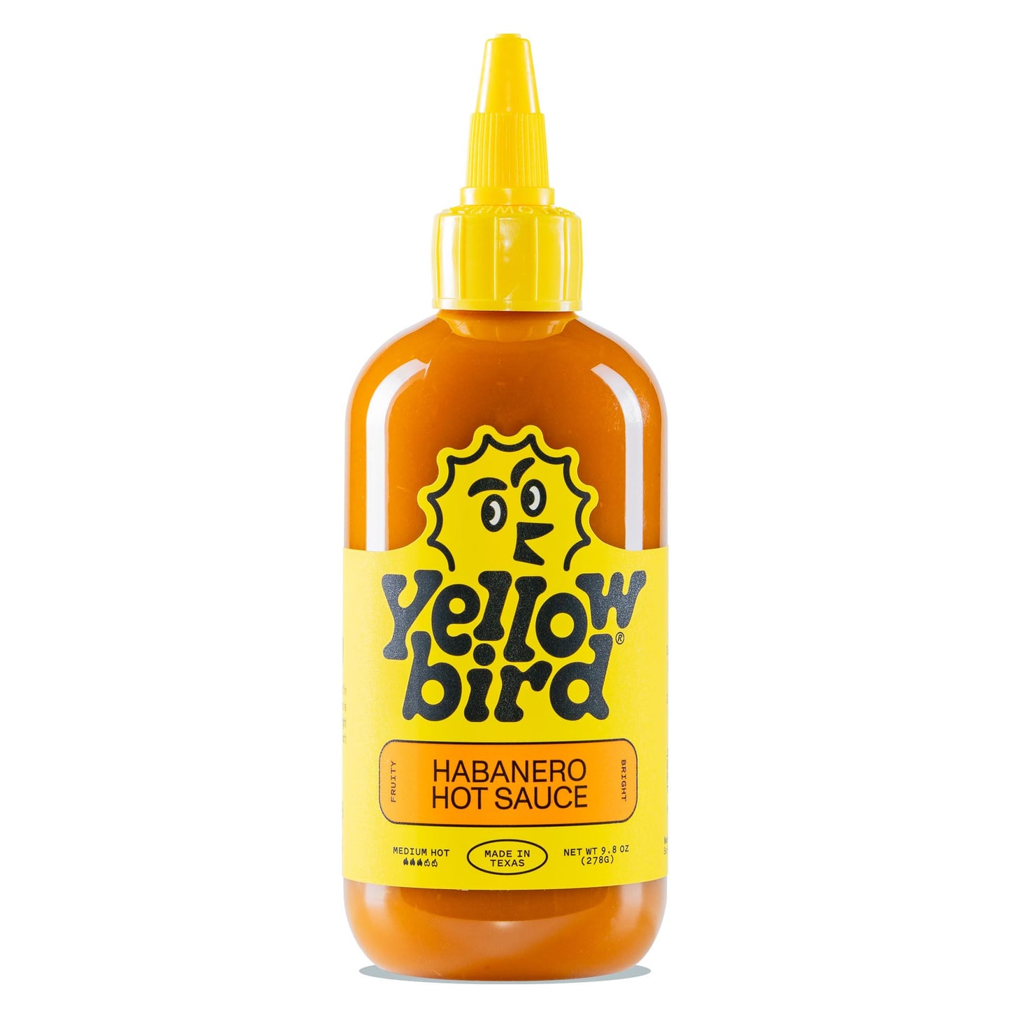Hot Sauce By Yellowbird - With Habanero Peppers, Garlic, Carrots, And Tangerine - Plant-Based, Gluten Free, Non-Gmo - Homegrown