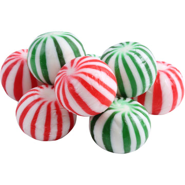 Jumbo Mint Balls -5 Pounds - Big Bulk Spearmint & Peppermint Hard Candies - Mint Bulk Candies - Individually Wrapped Bulk Mints