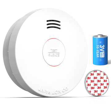 Siterwell Smoke Detector, Smoke Detector 10 Year Battery With Photoelectric Sensor, Fire Alarm With Low Battery And Fault Warnin