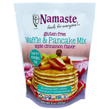 Namaste Foods Gluten Free Waffle & Pancake Mix, Apple Cinnamon, 9Oz