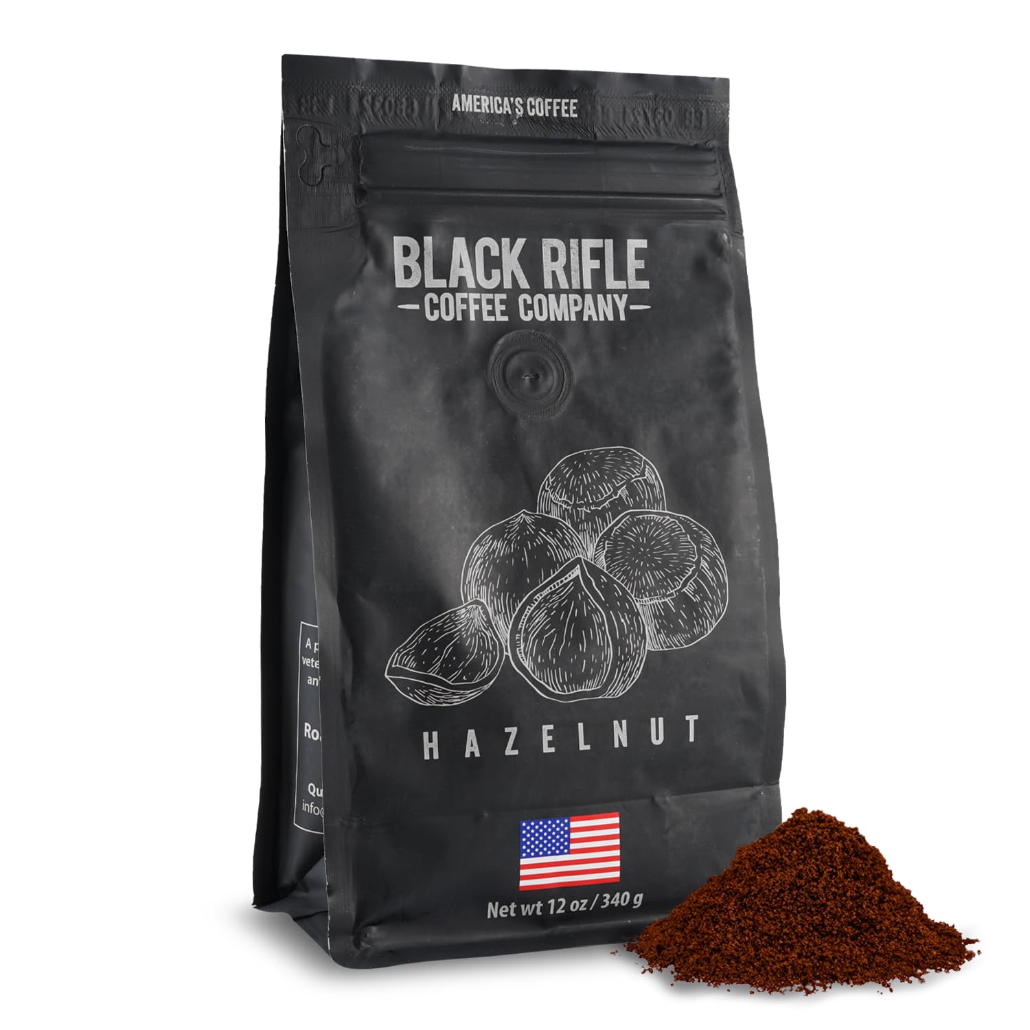 Black Equipment Coffee Company Hazelnut  Flavored Medium Roast Ground Coffee  12 Oz Bag