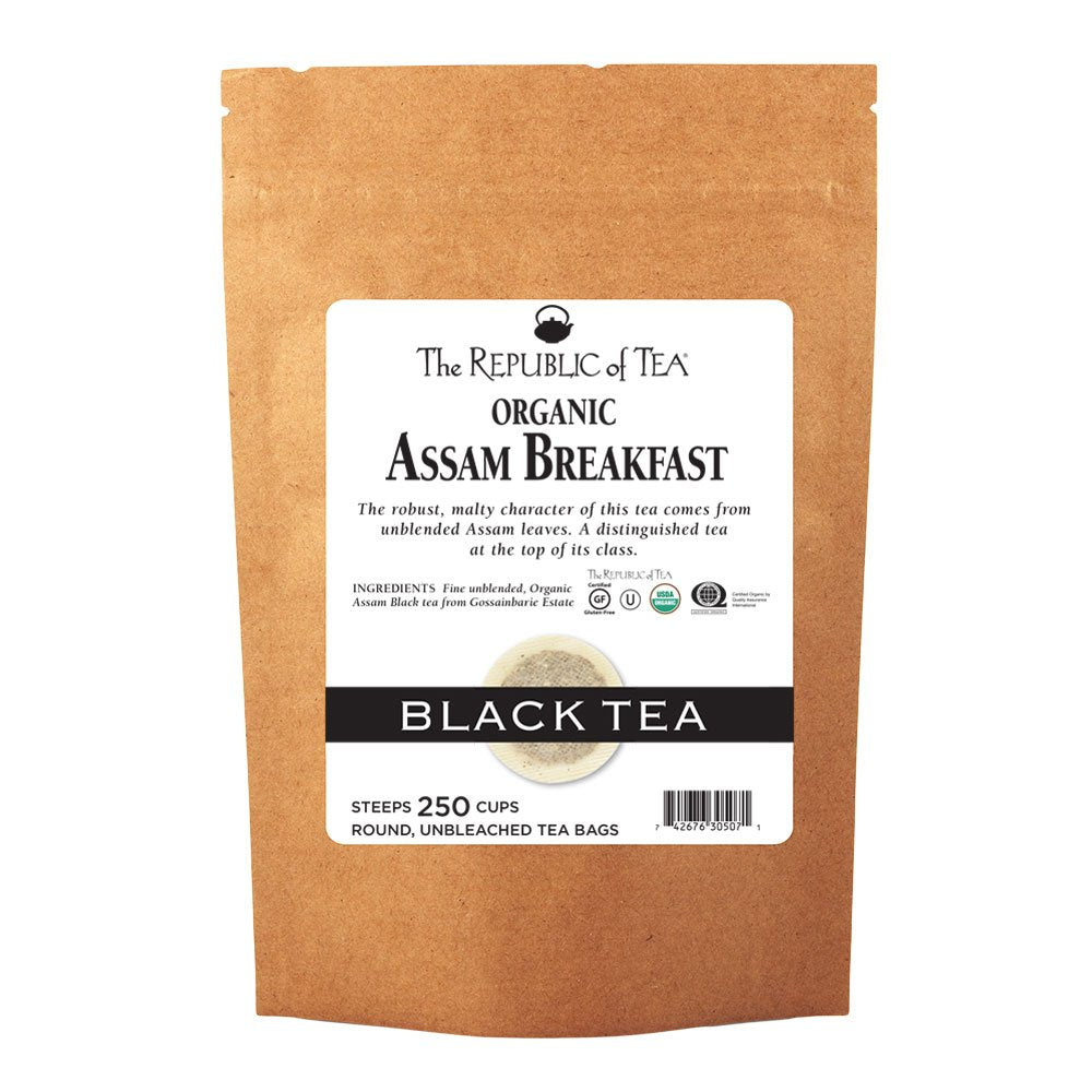The Republic of Tea Organic Assam Breakfast Black Tea, 250 Count Refill Pack