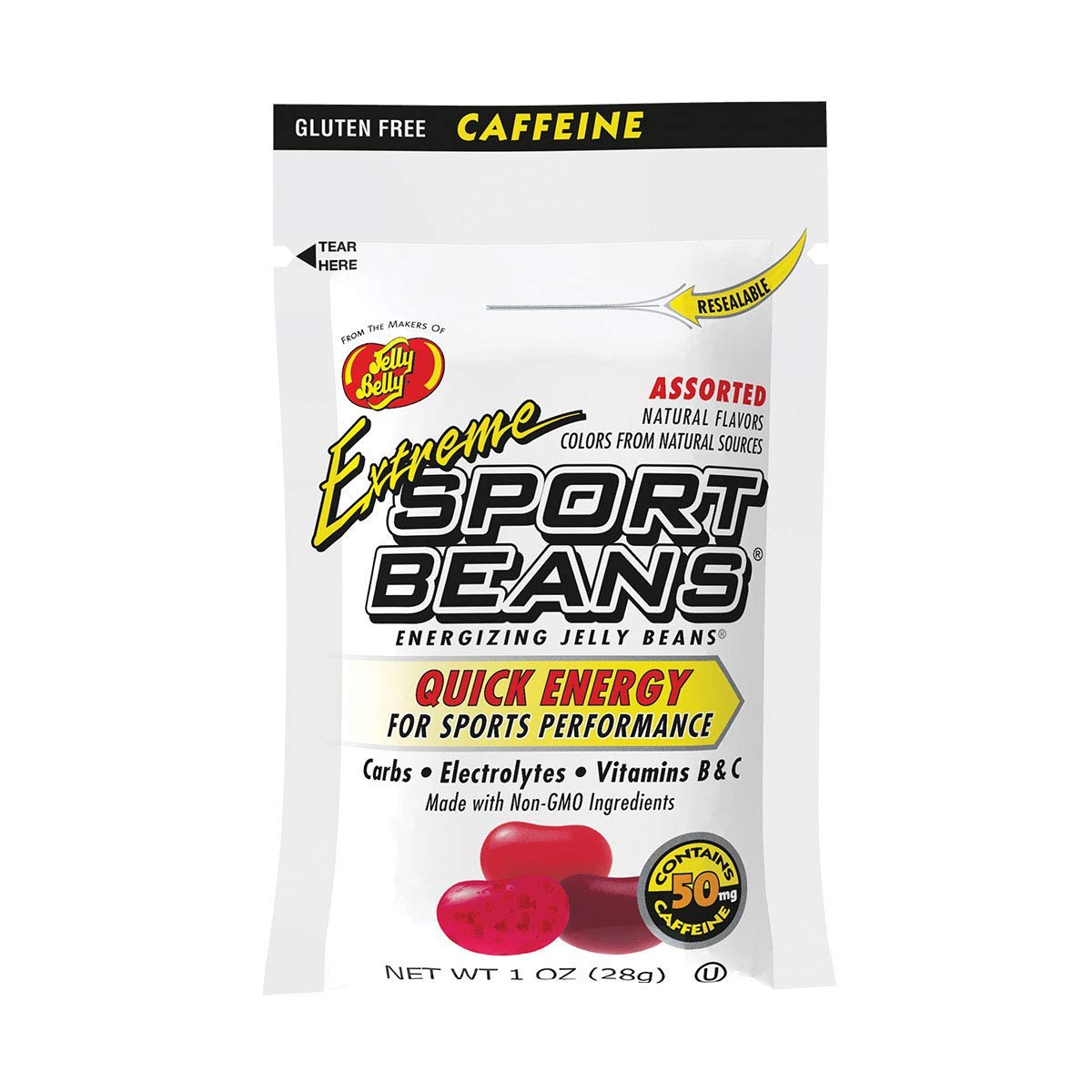 Jelly Belly Sport Beans Extreme Assorted, 1 oz (Pack of 24), White, Model 72604