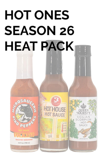 Hot Ones Hot Sauce Challenge Set - Season 26 Heat - Gift Sets Variety Pack - Made with Natural Ingredients - Unique Small Batch
