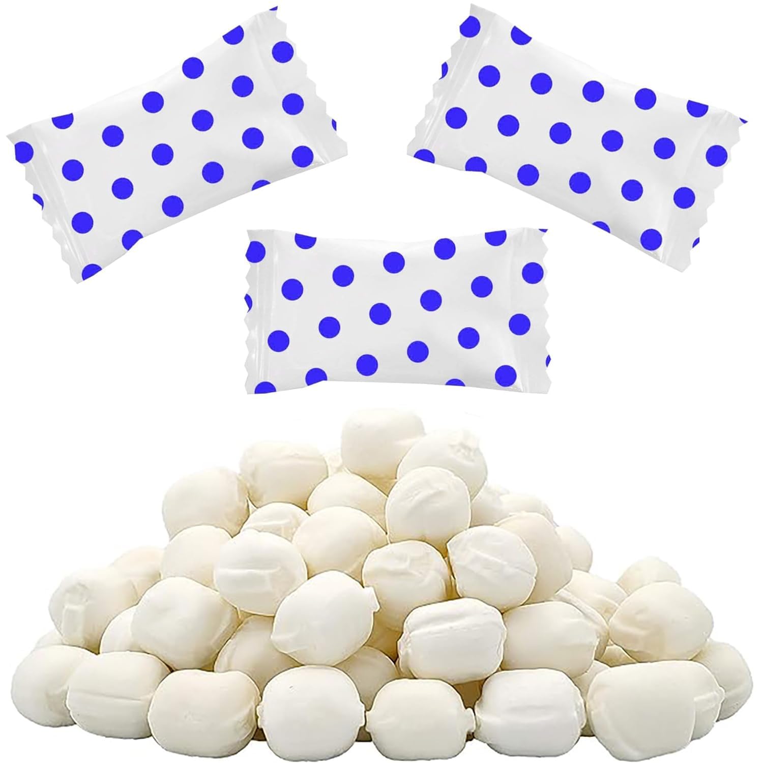 Fruidles Buttermints Mint Candies, Fat-Free, Kosher Certified, Individually Wrapped, 110 Pieces, Royal Blue Dots