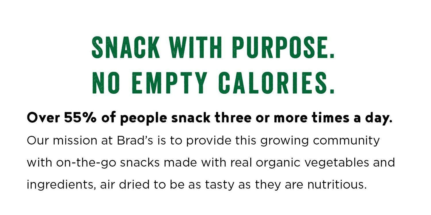 Brads Plant Based Organic Crunchy Kale, Radical Ranch, 12 Bags, 24 Servings Total