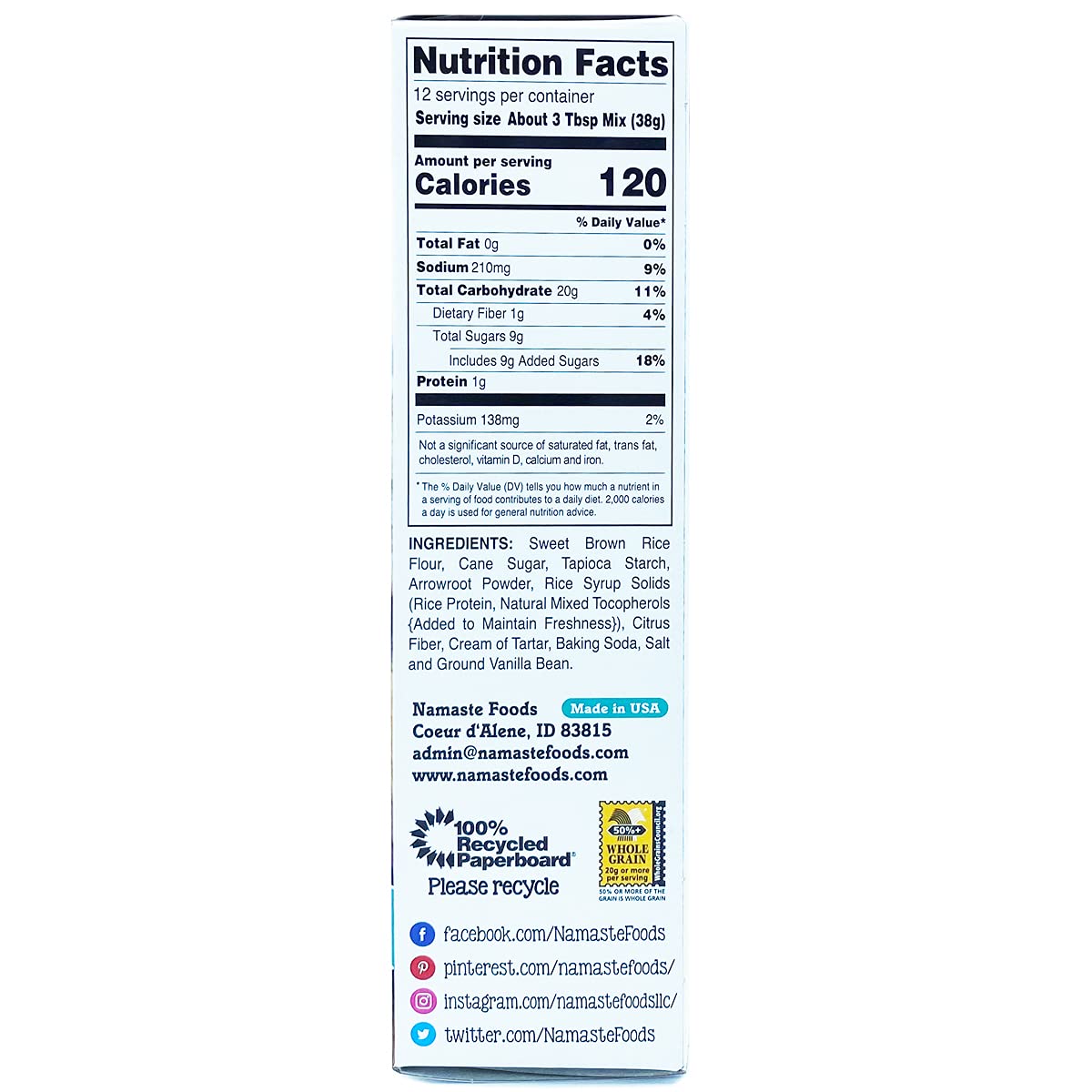 Namaste Foods, Gluten Free Muffin & Scone Mix, 16-Ounce Bags (Pack Of 6)