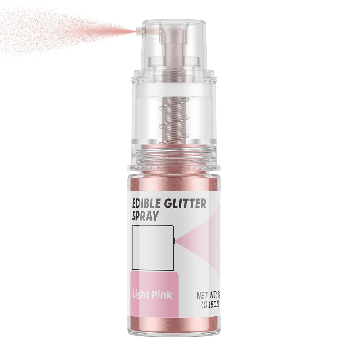 Edible Glitter Spray,Food Grade 5g Edible Glitter for Cake Decorating Desserts, Beverages, Cupcakes, Cake Pops and Cookies - Lig