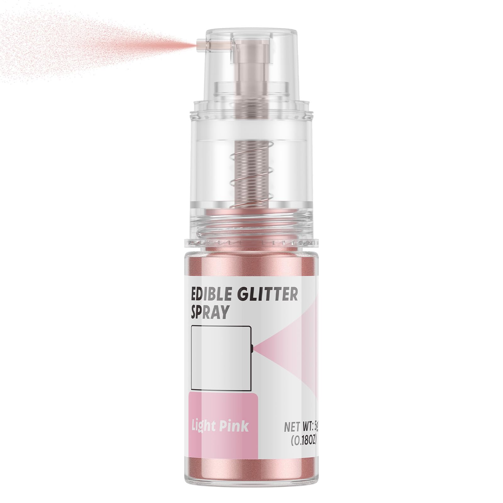 Edible Glitter Spray,Food Grade 5g Edible Glitter for Cake Decorating Desserts, Beverages, Cupcakes, Cake Pops and Cookies - Lig
