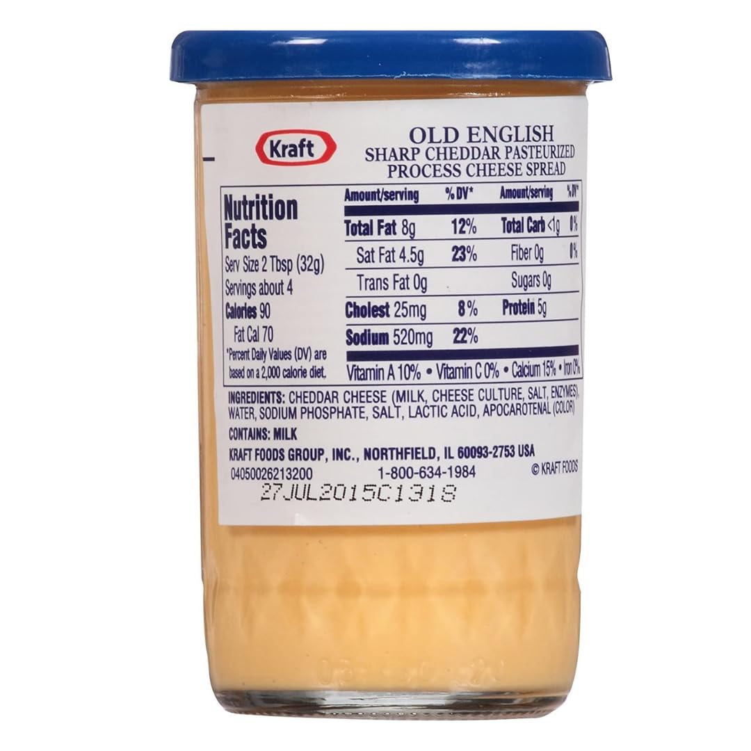 Old English Cheese Spread  Sharp Cheddar Cheese  Extra Sharp Cheddar Cheese  2 Pack of 5 oz Jars - Authentic Aged Cheddar Flavor Bundled with The Sweet Lyfe Fridge Magnet