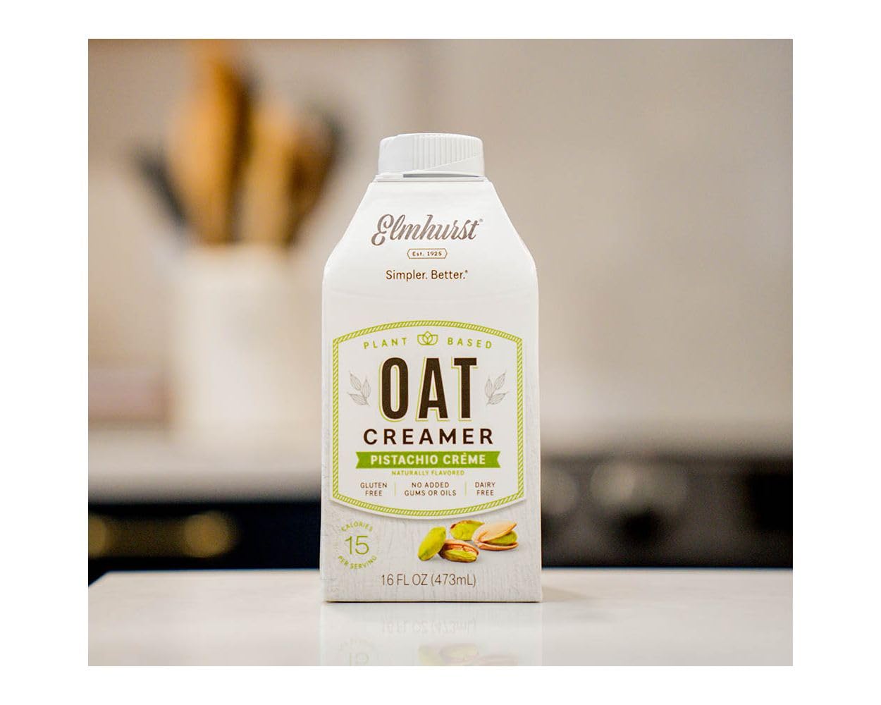 Elmhurst Pistachio Creme Oat Creamer, 16 Fz