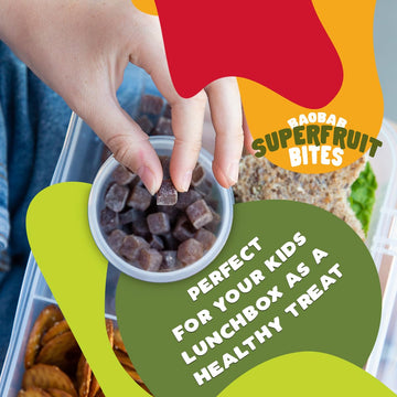Baobest Superfruit Bites - Baobab Chews Raspberry Snack Pack - Vegan, Gluten Free, Preservative Free, Palm Oil Free, High Vitami