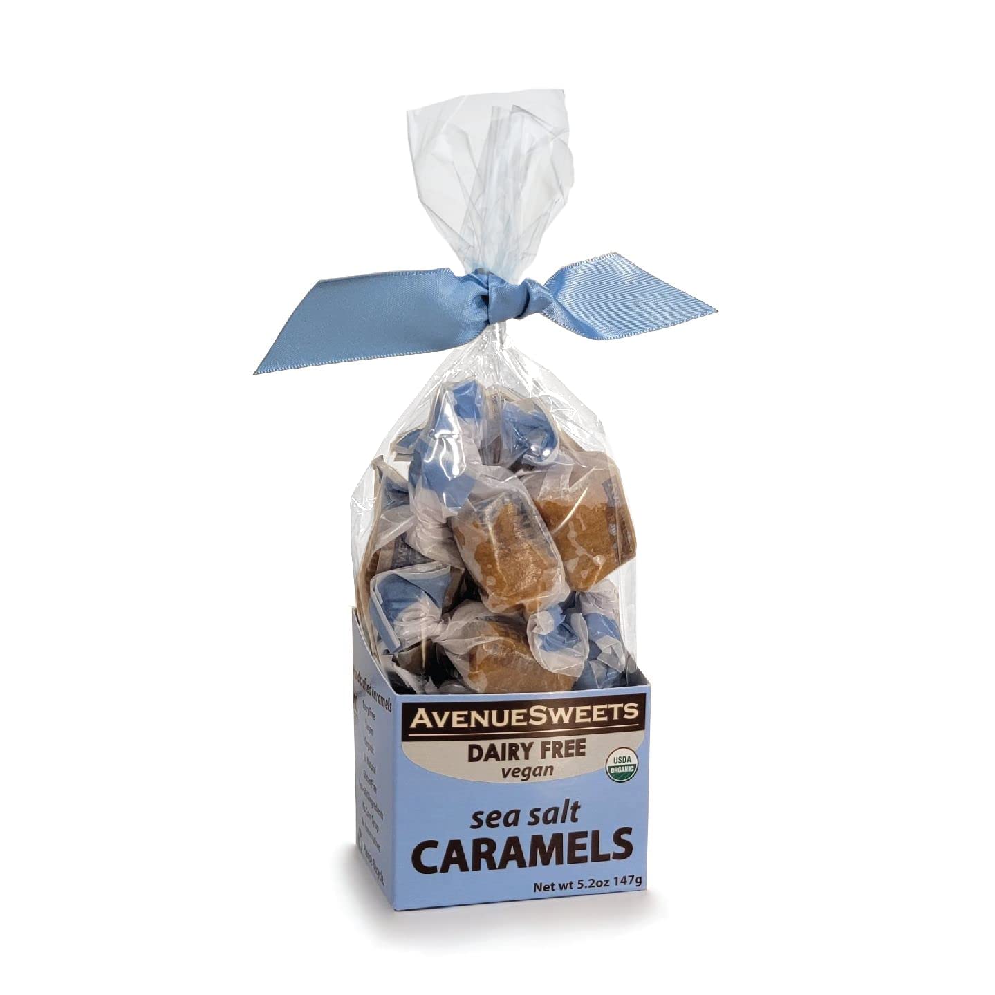 Avenuesweets - Handcrafted Dairy-Free Vegan Individually Wrapped Soft Caramels - 3 X 5.2 Oz Boxes - Trio