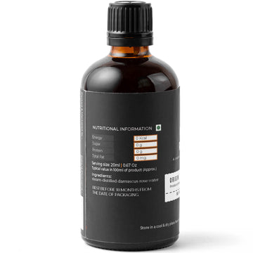 govedic Rose Water for Cooking  Baking  Cocktails | 100% Food Grade Rose Water | Face & Hair Care | Steam-Distilled Edible Damask Rose | 100 ml 3.38 Oz