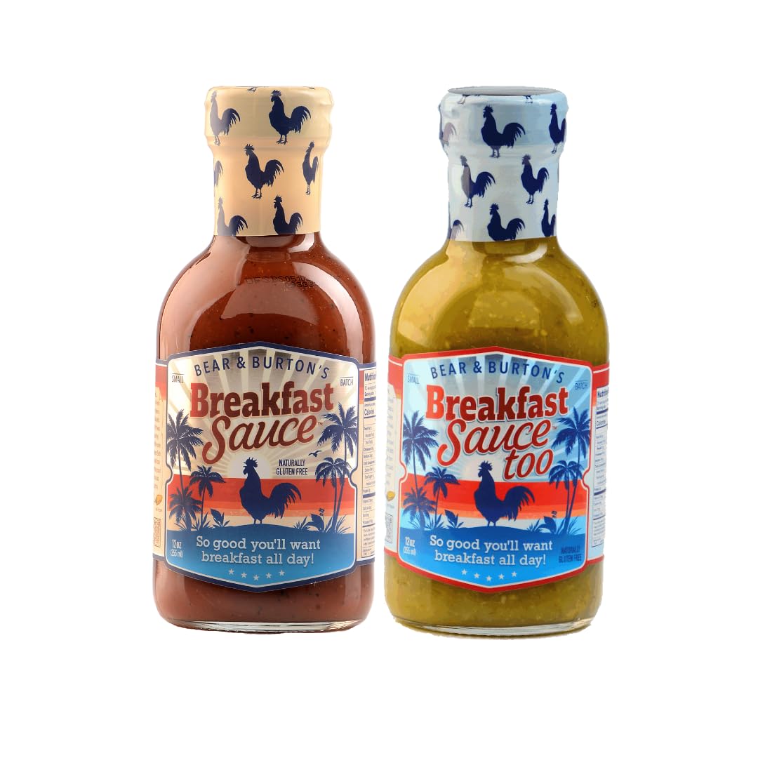 Bear And Burton'S Bear & Burton'S Breakfast Sauce 2Pk - Original & Verde Salsa Variant, Sweet & Spicy Ketchup With Florida Datil