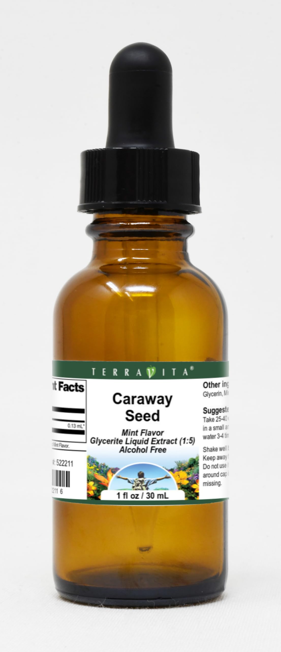 Caraway Seed Glycerite Liquid Extract (1:5) - Mint Flavored (1 oz, ZIN: 522211)