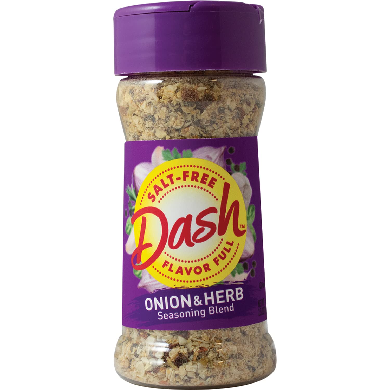 Dash Salt-Free Seasoning Blend, Onion & Herb, 2.5 Ounce (Pack Of 8)