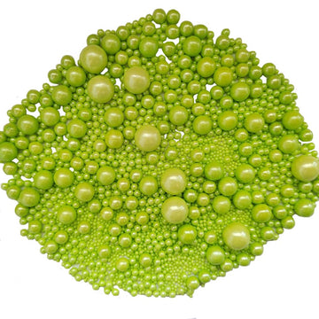 Edible Green Sugar Pearls Candy Sprinkles 120G/ 4.23Ounce Baking Cake Sprinkles Cupcake and Cake Topper Cookie Decorations Weddi