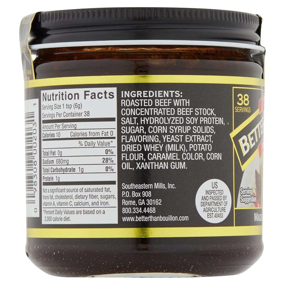 Better Than Bouillon All Natural Reduce Sodium Beef Base, 8 Ounce, Pack of 1