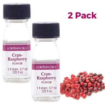 LorAnn Cran-Raspberry SS Flavor, 1 dram bottle (.0125 fl oz - 3.7ml - 1 teaspoon) - 2 Pack